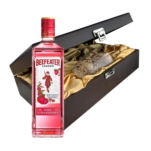 Beefeater Pink Strawberry Gin 70cl In Luxury Box With Royal Scot Glass